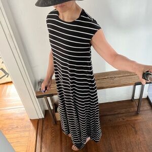 Muji striped dress with pockets